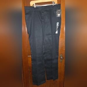 New Dickies 776F Flex Women's Slim Fit Straight Leg Work Pants Black Size 16